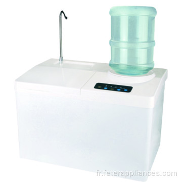 Distributeur automatique de glace chaude et froide Machine à glaçons Distributeur d&#39;eau à usage domestique avec machine à glaçons